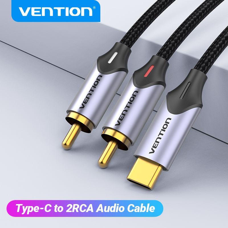 Vention USB C to 2 RCA  ̺  2m TypeC to RCA   ڵ Ȩ þ  ȣȯ DVD TV Ŀ